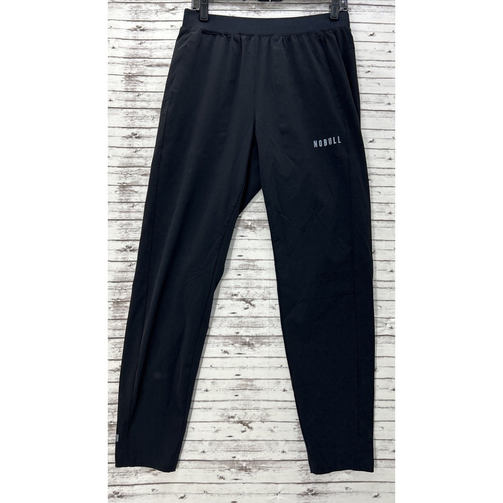 NOBULL Mens Lightweight Joggers Pants Black Large Tapered Athletic Yoga Gym Run